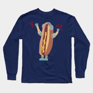 Original Dancing Hot Dog Funny Gift Long Sleeve T-Shirt